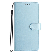 For Samsung Galaxy S25+ 5G Silk Texture Horizontal Flip Leather Phone Case(Light Blue)