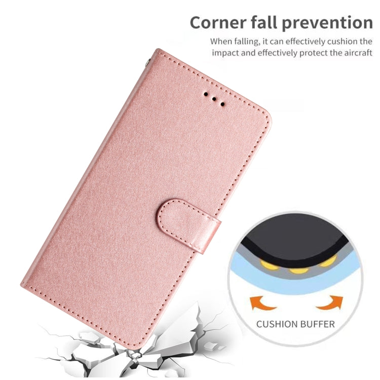 For Samsung Galaxy S25+ 5G Silk Texture Horizontal Flip Leather Phone Case(Rose Gold) - Galaxy S25+ 5G Cases by PMC Jewellery | Online Shopping South Africa | PMC Jewellery | Buy Now Pay Later Mobicred