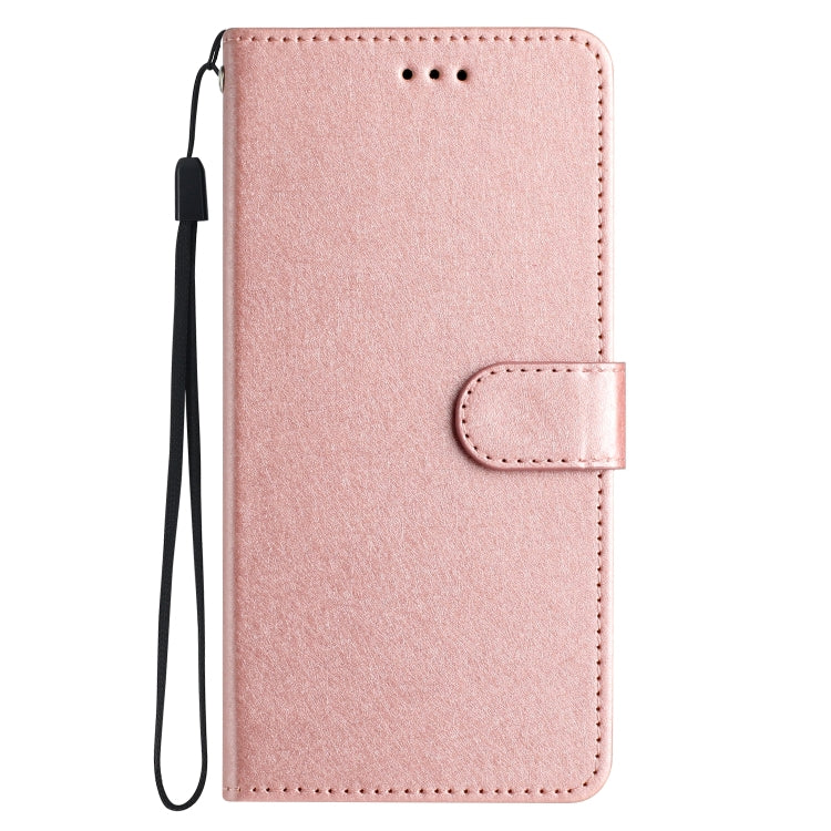 For Samsung Galaxy S25 Ultra 5G Silk Texture Horizontal Flip Leather Phone Case(Rose Gold)