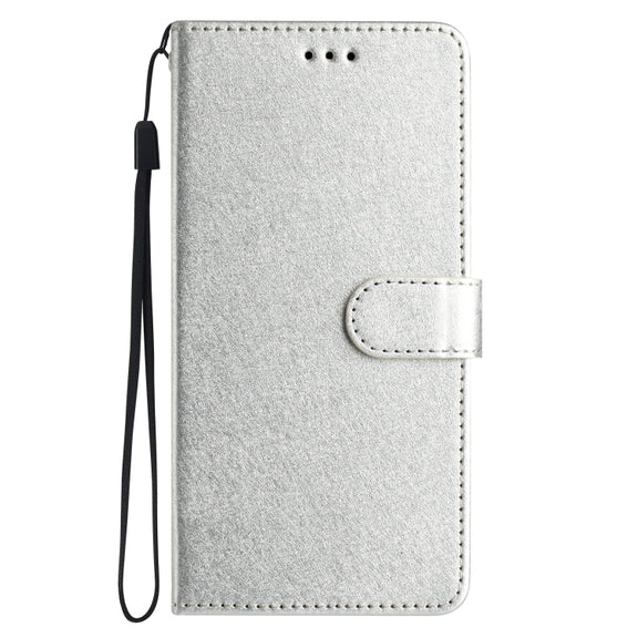 For Samsung Galaxy S25 Ultra 5G Silk Texture Horizontal Flip Leather Phone Case(Silver)