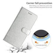 For Samsung Galaxy S25 Ultra 5G Silk Texture Horizontal Flip Leather Phone Case(Silver)