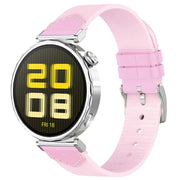 For Huawei Watch GT 5 41mm / GT 5 Pro 42mm Stitched Nylon Denim Watch Band(Pink)