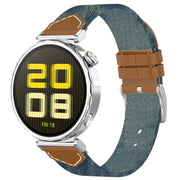For Huawei Watch GT 5 41mm / GT 5 Pro 42mm Stitched Nylon Denim Watch Band(Denim Blue)