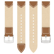 For Huawei Watch GT 5 41mm / GT 5 Pro 42mm Stitched Nylon Denim Watch Band(Brown Apricot)