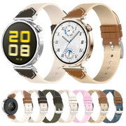 For Huawei Watch GT 5 41mm / GT 5 Pro 42mm Stitched Nylon Denim Watch Band(Black Grey)