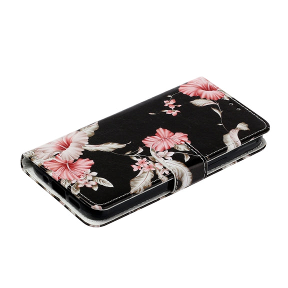 For Samsung Galaxy S25 5G Colored Drawing Marble Pattern Leather Phone Case(Azalea)