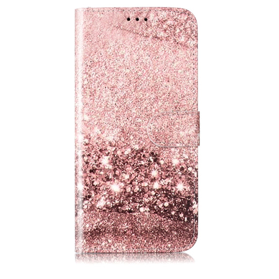 For Samsung Galaxy S25 5G Colored Drawing Marble Pattern Leather Phone Case(Rose Gold)
