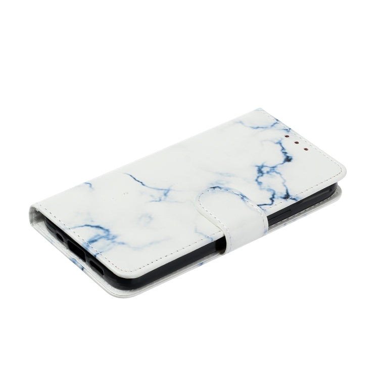 For Samsung Galaxy S25 5G Colored Drawing Marble Pattern Leather Phone Case(White Marble) - Galaxy S25 5G Cases by PMC Jewellery | Online Shopping South Africa | PMC Jewellery | Buy Now Pay Later Mobicred