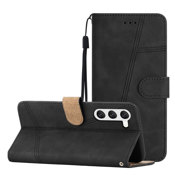 For Samsung Galaxy S25 5G Skin-feel Stitching Leather Phone Case(Black)
