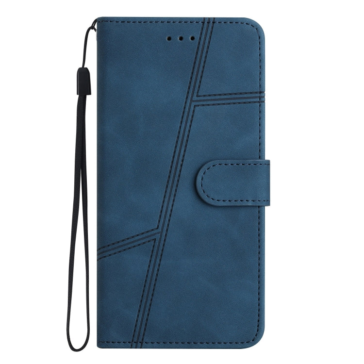 For Samsung Galaxy S25 5G Skin-feel Stitching Leather Phone Case(Blue)