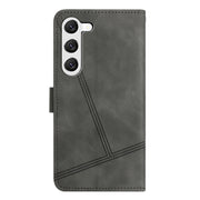 For Samsung Galaxy S25 5G Skin-feel Stitching Leather Phone Case(Grey)