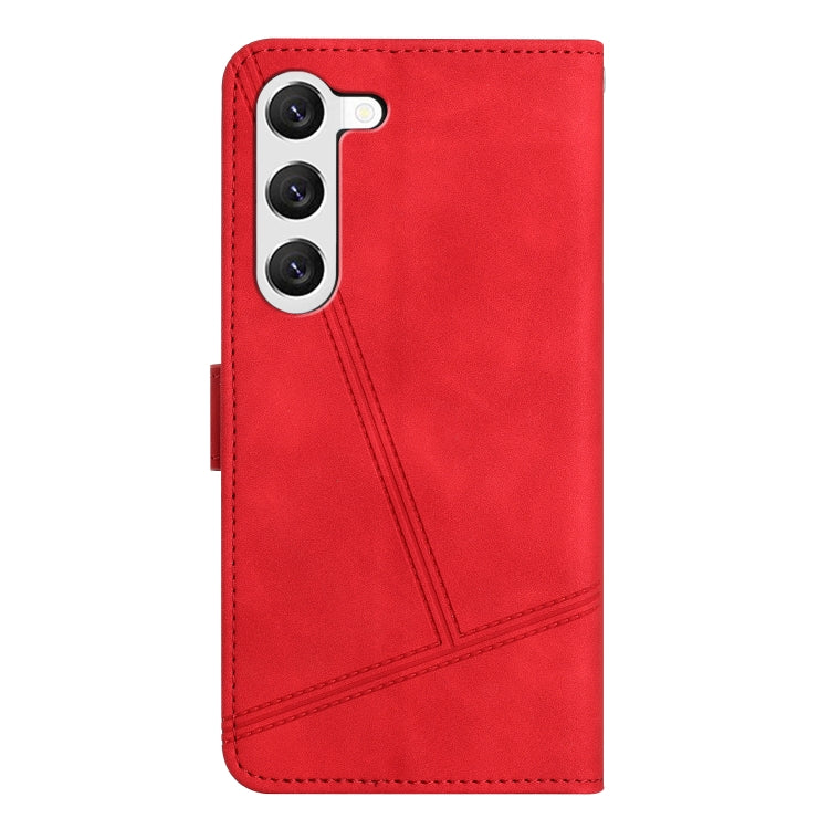 For Samsung Galaxy S25 5G Skin-feel Stitching Leather Phone Case(Red) - Galaxy S25 5G Cases by PMC Jewellery | Online Shopping South Africa | PMC Jewellery | Buy Now Pay Later Mobicred