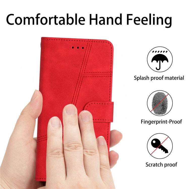For Samsung Galaxy S25 5G Skin-feel Stitching Leather Phone Case(Red) - Galaxy S25 5G Cases by PMC Jewellery | Online Shopping South Africa | PMC Jewellery | Buy Now Pay Later Mobicred