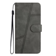 For Samsung Galaxy S25+ 5G Skin-feel Stitching Leather Phone Case(Grey)