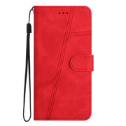 For Samsung Galaxy S25+ 5G Skin-feel Stitching Leather Phone Case(Red)