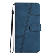 For Samsung Galaxy S25 Ultra 5G Skin-feel Stitching Leather Phone Case(Blue)