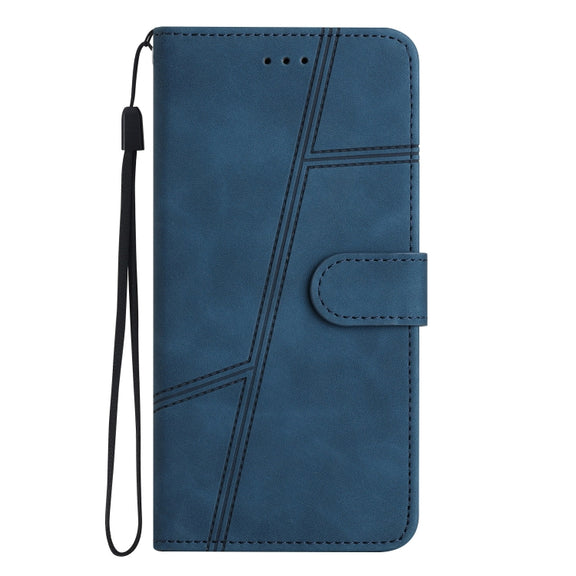 For Samsung Galaxy S25 Ultra 5G Skin-feel Stitching Leather Phone Case(Blue)