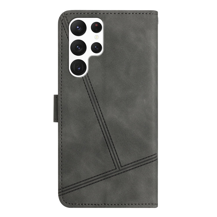 For Samsung Galaxy S25 Ultra 5G Skin-feel Stitching Leather Phone Case(Grey) - Galaxy S25 Ultra 5G Cases by PMC Jewellery | Online Shopping South Africa | PMC Jewellery | Buy Now Pay Later Mobicred