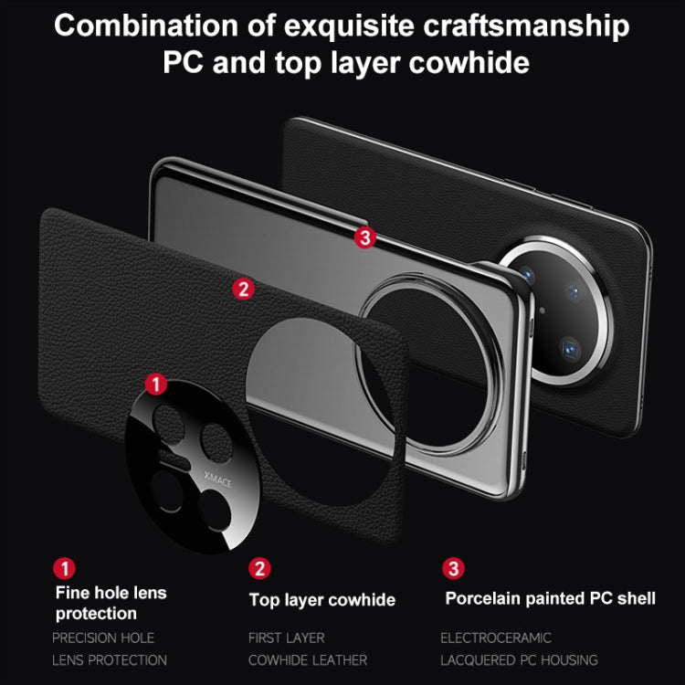 For Huawei Mate 70 RS Ultimate Genuine Leather PC Phone Case(Orange) - Huawei Cases by PMC TechLife | Online Shopping South Africa | PMC TechLife | Buy Now Pay Later Mobicred