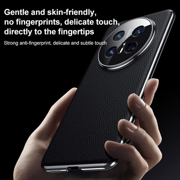 For Huawei Mate 70 RS Ultimate Genuine Leather PC Phone Case(White)