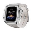 For Apple Watch Series 10 46mm RedPepper Armor Metal Case Integrated Silicone Watch Band(Steel White) - free shipping - PMC Jewellery - Order now!