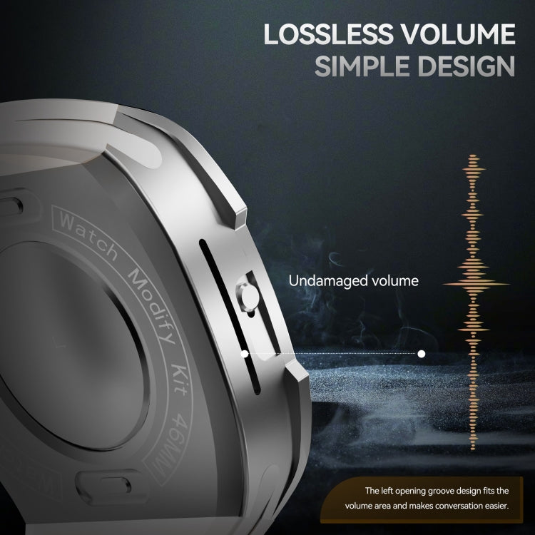 For Apple Watch Series 10 46mm RedPepper Armor Metal Case Integrated Silicone Watch Band(Steel White) - free shipping - PMC Jewellery - Order now!