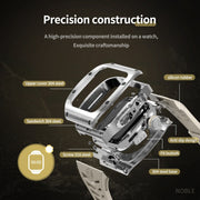 For Apple Watch 44mm / 45mm RedPepper Armor Metal Case Integrated Silicone Watch Band(Sliver White)