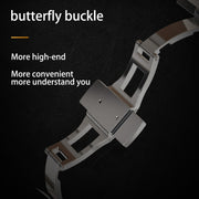 For Apple Watch Ultra 1 / 2 49mm RedPepper Armor Metal Case Integrated Silicone Watch Band(Steel Black White)
