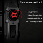 For Apple Watch Ultra 1 / 2 49mm RedPepper Armor Metal Case Integrated Silicone Watch Band(Black)