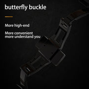 For Apple Watch Ultra 1 / 2 49mm RedPepper Armor Metal Case Integrated Silicone Watch Band(Black)