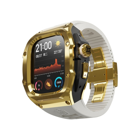 For Apple Watch Ultra 1 / 2 49mm RedPepper Armor Metal Case Integrated Silicone Watch Band(Gold Black White) - free shipping - PMC Jewellery - Order now!