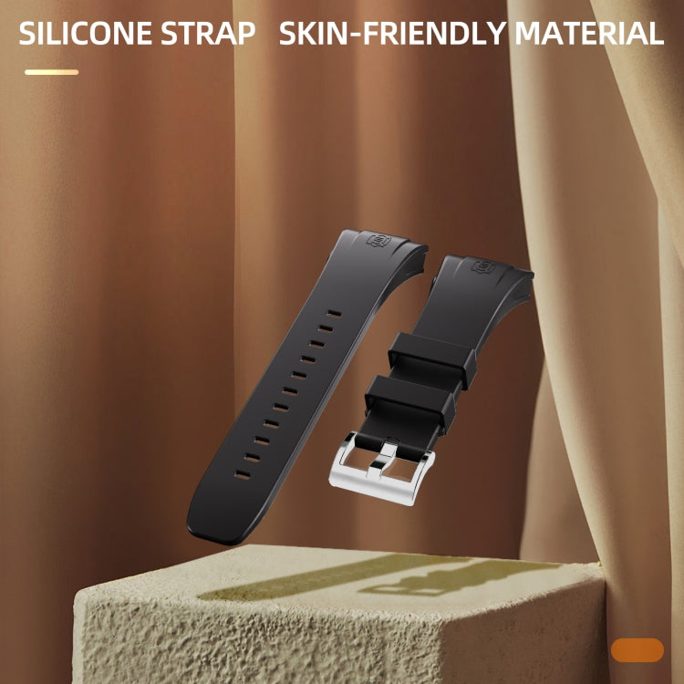 For Apple Watch Ultra 1 / 2 49mm RedPepper Armor Metal Case Integrated Silicone Watch Band(Clear Black Black) - free shipping - PMC Jewellery - Order now!