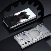 For ZTE nubia Red Magic 9 Pro / 9 Pro+ Gear Magnetic Holder Borderless Metal Phone Case(Silver)