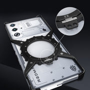 For ZTE nubia Red Magic 9 Pro / 9 Pro+ Gear Magnetic Holder Borderless Metal Phone Case(Silver)