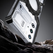 For ZTE nubia Red Magic 9S Pro / 9S Pro+ Gear Magnetic Holder Borderless Metal Phone Case(Black)