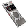 For ZTE nubia Z70 Ultra Gear Magnetic Holder Borderless Metal Phone Case(Silver) - ZTE Cases by PMC TechLife | Online Shopping South Africa | PMC TechLife | Buy Now Pay Later Mobicred