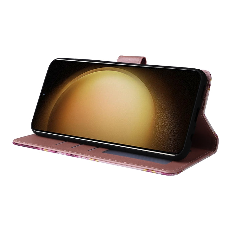 For Samsung Galaxy S25+ 5G Marble Bronzing Stitching Leather Phone Case(Purple) - Galaxy S25+ 5G Cases by PMC Jewellery | Online Shopping South Africa | PMC Jewellery | Buy Now Pay Later Mobicred