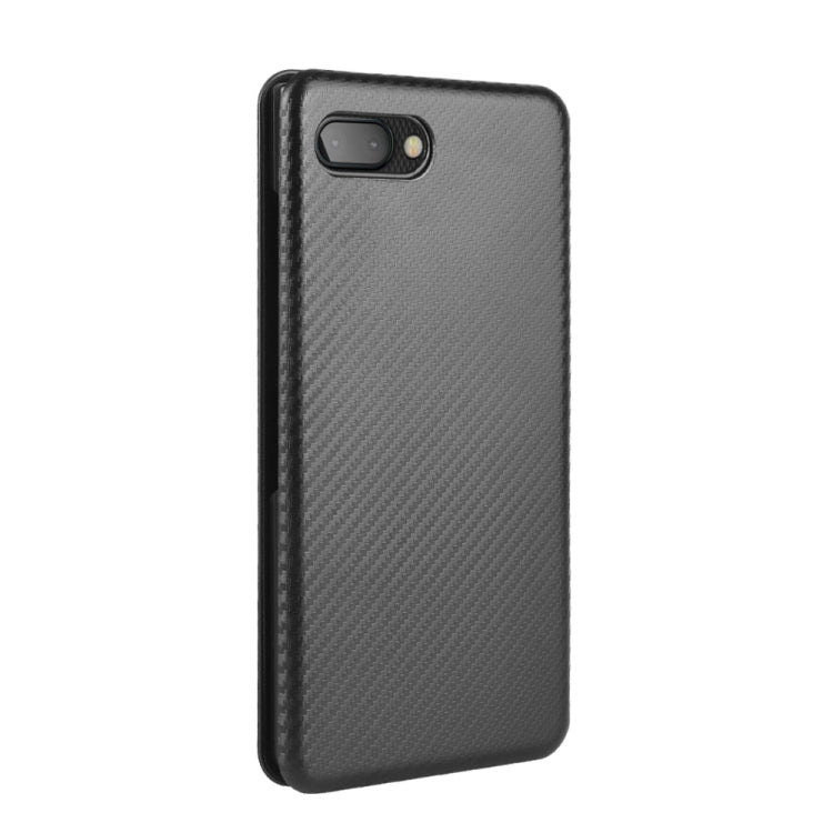 For BlackBerry KEY2 Carbon Fiber Texture Horizontal Flip TPU + PC + PU Leather Case with Card Slot(Black) - BlackBerry by PMC TechLife | Online Shopping South Africa | PMC TechLife