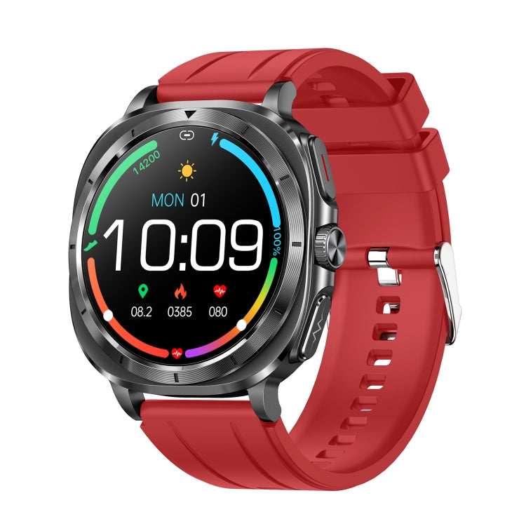 ET492 1.43 inch AMOLED Screen Silicone Strap Smart Watch Supports ECG/Blood Sugar Monitoring(Red) - Smart Watches by PMC TechLife | Online Shopping South Africa | PMC TechLife | Buy Now Pay Later Mobicred