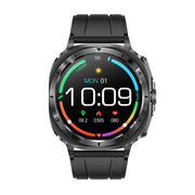 ET492 1.43 inch AMOLED Screen Silicone Strap Smart Watch Supports ECG/Blood Sugar Monitoring(Black)