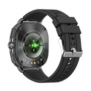 ET492 1.43 inch AMOLED Screen Silicone Strap Smart Watch Supports ECG/Blood Sugar Monitoring(Black)