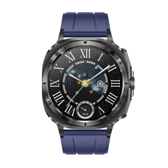 ET492 1.43 inch AMOLED Screen Silicone Strap Smart Watch Supports ECG/Blood Sugar Monitoring(Blue)