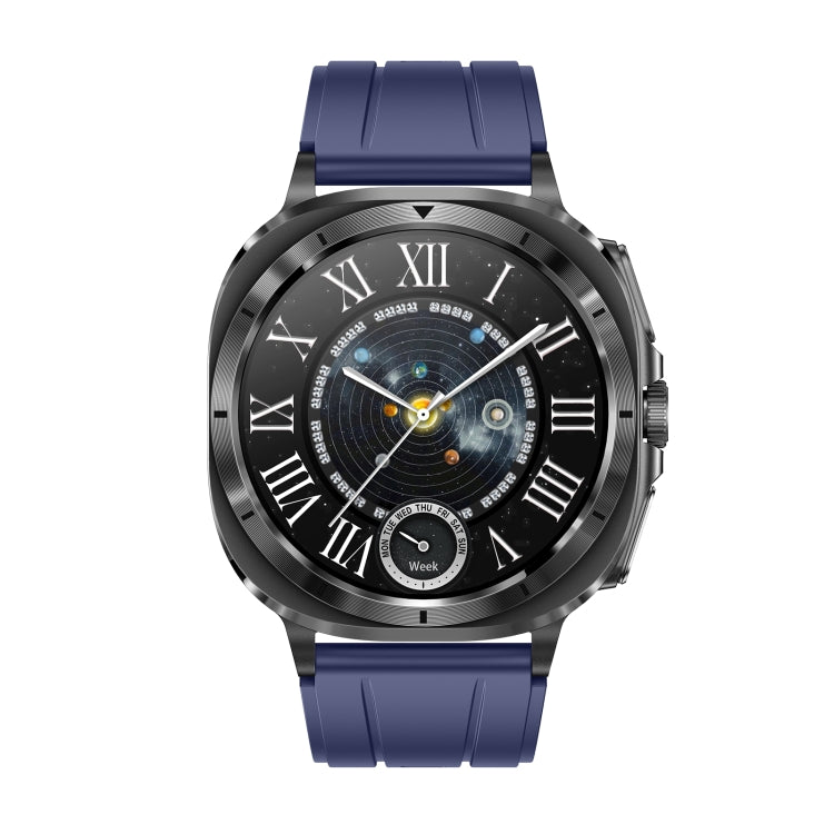 ET492 1.43 inch AMOLED Screen Silicone Strap Smart Watch Supports ECG/Blood Sugar Monitoring(Blue)
