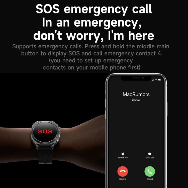 ET492 1.43 inch AMOLED Screen Silicone Strap Smart Watch Supports ECG/Blood Sugar Monitoring(Black) - Smart Watches by PMC TechLife | Online Shopping South Africa | PMC TechLife | Buy Now Pay Later Mobicred