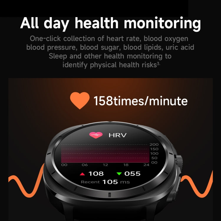ET492 1.43 inch AMOLED Screen Silicone Strap Smart Watch Supports ECG/Blood Sugar Monitoring(Red) - Smart Watches by PMC TechLife | Online Shopping South Africa | PMC TechLife | Buy Now Pay Later Mobicred