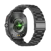 ET492 1.43 inch AMOLED Screen Steel Strap Smart Watch Supports ECG/Blood Sugar Monitoring(Black)