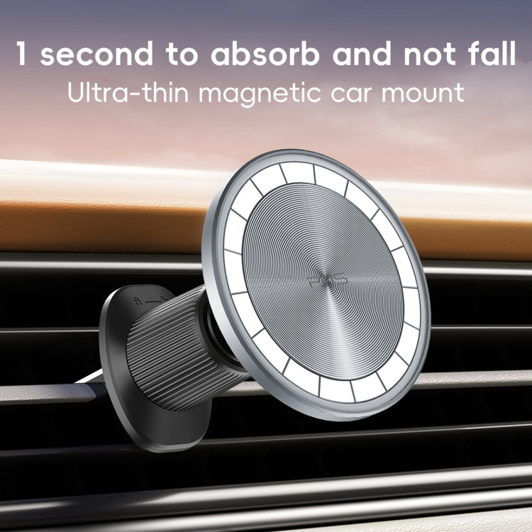RBS PH19 Ultra-thin Magnetic Car Air Outlet Phone Holder(Ttitanium Gold) - Universal Car Holders by PMC Jewellery | Online Shopping South Africa | PMC Jewellery | Buy Now Pay Later Mobicred