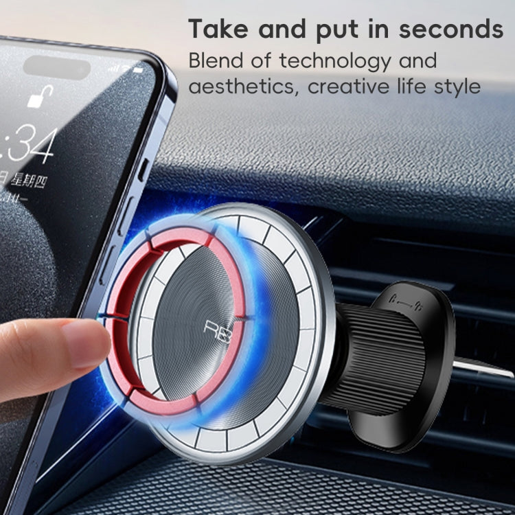 RBS PH19 Ultra-thin Magnetic Car Air Outlet Phone Holder(Ttitanium Gold) - Universal Car Holders by PMC Jewellery | Online Shopping South Africa | PMC Jewellery | Buy Now Pay Later Mobicred