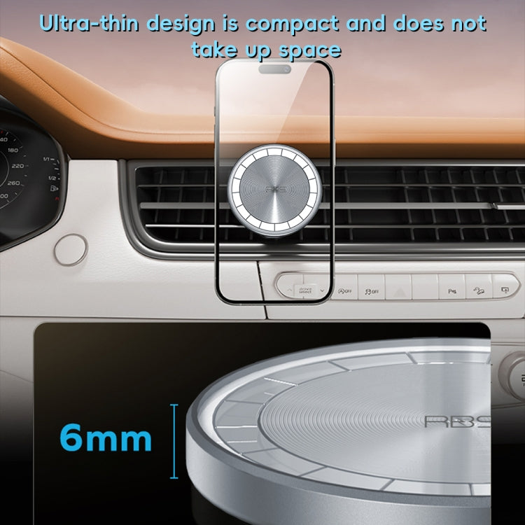 RBS PH19 Ultra-thin Magnetic Car Air Outlet Phone Holder(Ttitanium Gold) - Universal Car Holders by PMC Jewellery | Online Shopping South Africa | PMC Jewellery | Buy Now Pay Later Mobicred