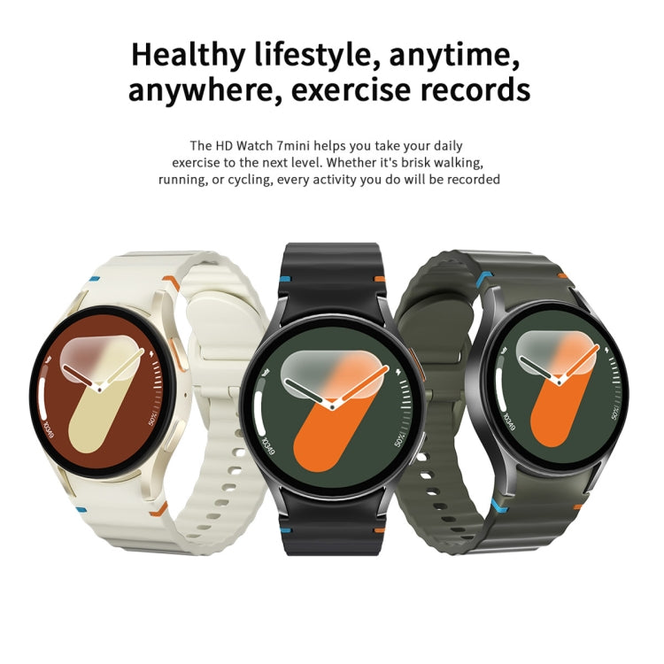 HD Watch7 mini 1.3 inch AMOLED Screen Smart Watch Supports Heart Rate Monitoring/Blood Oxygen Monitoring(Silver) - Smart Watches by PMC TechLife | Online Shopping South Africa | PMC TechLife | Buy Now Pay Later Mobicred